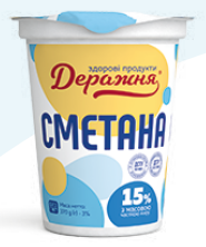 Сметана ДЕРАЖНЯ з масовою часткою жиру 15 %